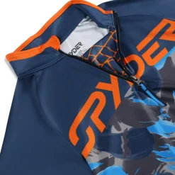 Kids Spyder Boys Camo Half Zip - True Navy