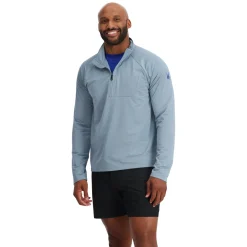 Spyder Mens Gridweb Half Zip - Blue Fog