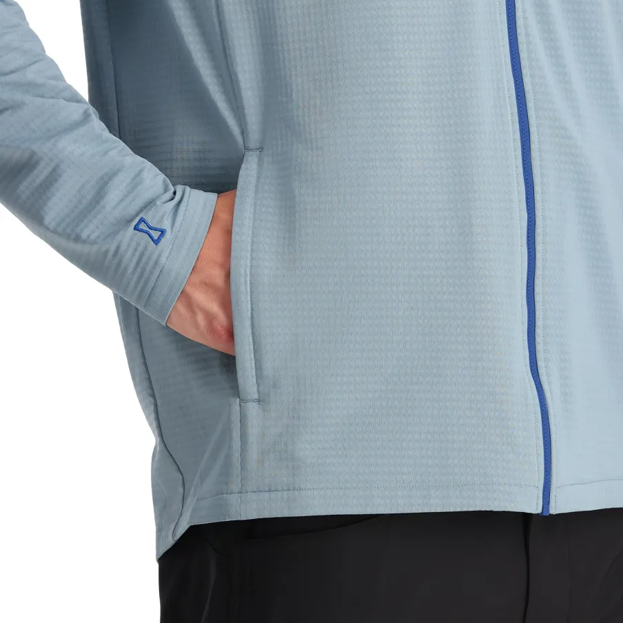Spyder Mens Gridweb Hoodie - Blue Fog