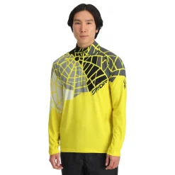Spyder Mens Legacy Half Zip - Acid Yellow