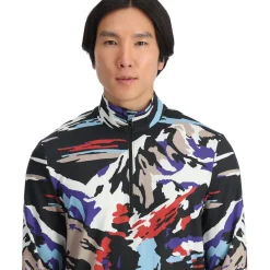 Spyder Mens Podium Half Zip - Paint By Numbers Purple Flash