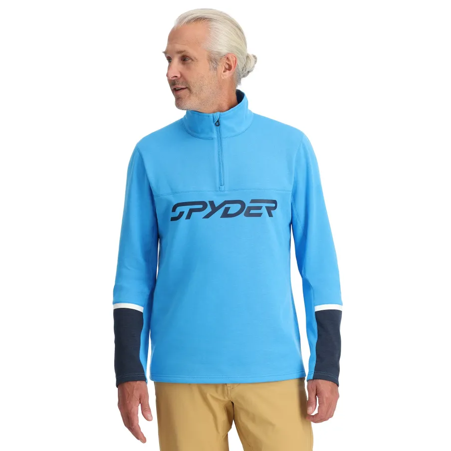 Spyder Mens Speed Fleece Half Zip - Aether Blue