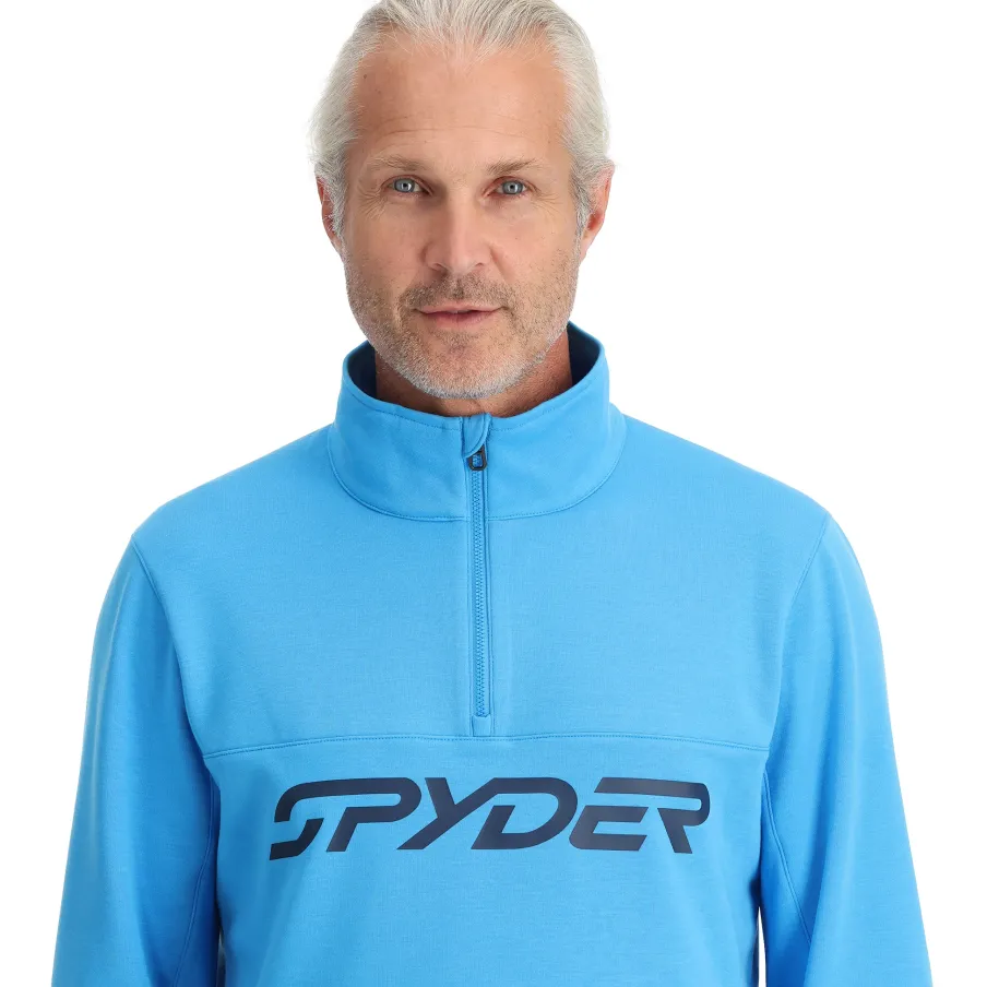 Spyder Mens Speed Fleece Half Zip - Aether Blue