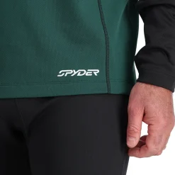 Spyder Mens Stretch Charger Crew - Cypress Green