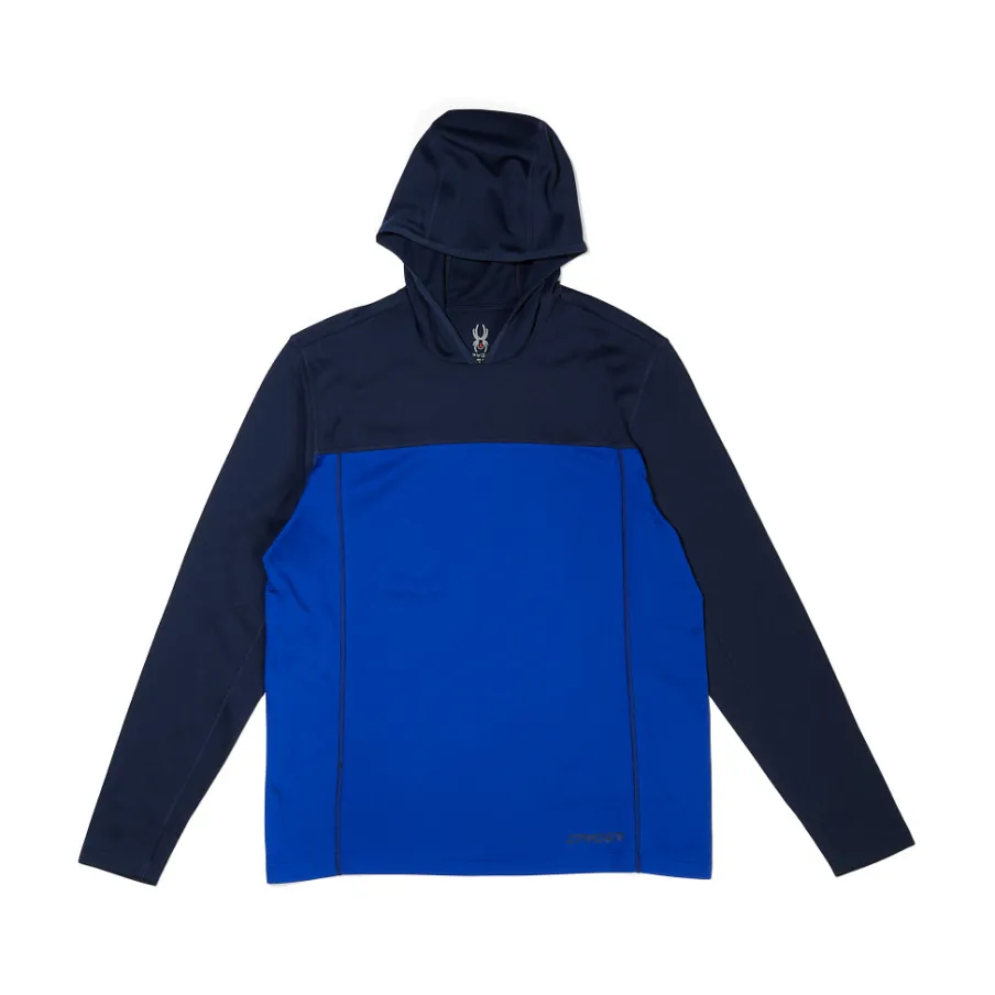 Spyder Mens Stretch Charger Hoodie - Electric Blue