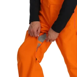 Spyder Mens Terrain Bib - Orange Shock