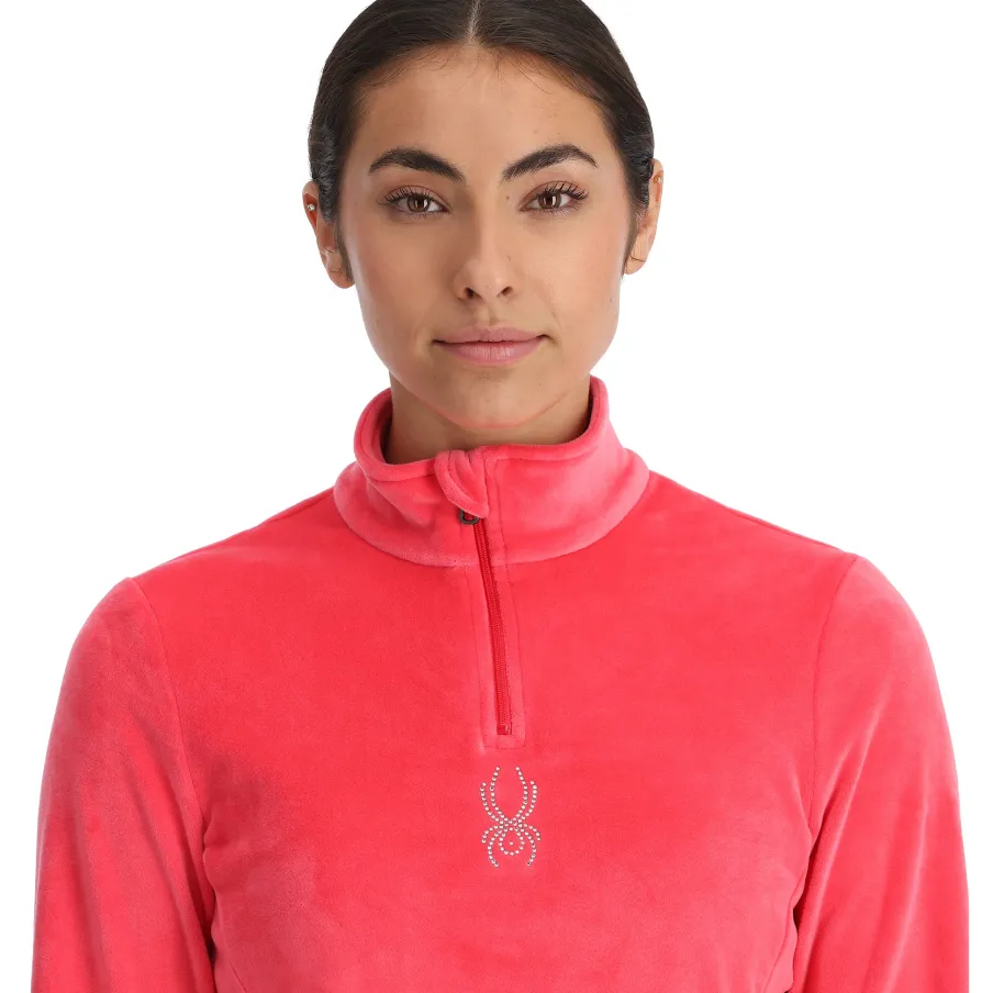 Women Spyder Womens Shimmer Bug Half Zip - Prism Pink