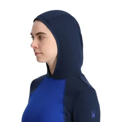 Women Spyder Womens Stretch Charger Hoodie - Electric Blue