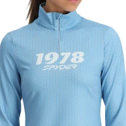 Women Spyder Womens Vivid Half Zip - Blue Drift